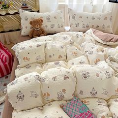 4Pcs PreCloud Linen | Set Đũi Xu Kem Style trẻ trung hiện đại | ID 4PCSPRECLOUD13