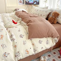 4Pcs PreCloud Linen | Set Đũi Xu Kem Style trẻ trung hiện đại | ID 4PCSPRECLOUD13
