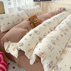4Pcs PreCloud Linen | Set Đũi Xu Kem Style trẻ trung hiện đại | ID 4PCSPRECLOUD13