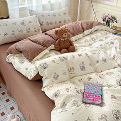 4Pcs PreCloud Linen | Set Đũi Xu Kem Style trẻ trung hiện đại | ID 4PCSPRECLOUD13