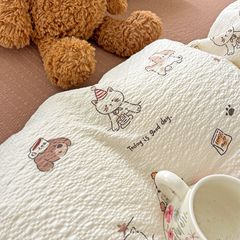 4Pcs PreCloud Linen | Set Đũi Xu Kem Style trẻ trung hiện đại | ID 4PCSPRECLOUD13