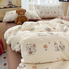 4Pcs PreCloud Linen | Set Đũi Xu Kem Style trẻ trung hiện đại | ID 4PCSPRECLOUD13