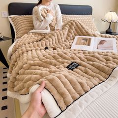 Home Text Milk Velvet Blanket | Chăn lông nhung sữa Snow Home 230*200(1,6kg) | Caramen