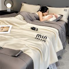 4Pcs Satin Babric | MinMin Standard Bedsets Summer Blanket | ID 4PCSSFARBRICMIN012