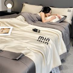 4Pcs Satin Babric | MinMin Standard Bedsets Summer Blanket | ID 4PCSSFABRICMIN12