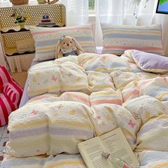 4Pcs PreCloud Linen | Set Đũi Xu Kem Style trẻ trung hiện đại | ID 4PCSPRECLOUD14