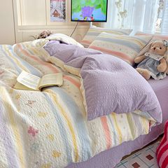 4Pcs PreCloud Linen | Set Đũi Xu Kem Style trẻ trung hiện đại | ID 4PCSPRECLOUD14