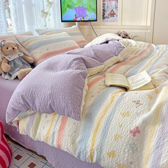 4Pcs PreCloud Linen | Set Đũi Xu Kem Style trẻ trung hiện đại | ID 4PCSPRECLOUD14