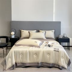 4Pcs Satin Babric | MinMin Standard Bedsets Summer Blanket | ID 4PCSSFARBRICMIN012