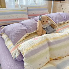 4Pcs PreCloud Linen | Set Đũi Xu Kem Style trẻ trung hiện đại | ID 4PCSPRECLOUD14