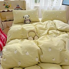 4Pcs PreCloud Linen | Set Đũi Xu Kem Style trẻ trung hiện đại | ID 4PCSPRECLOUD15