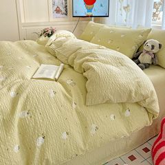 4Pcs PreCloud Linen | Set Đũi Xu Kem Style trẻ trung hiện đại | ID 4PCSPRECLOUD15