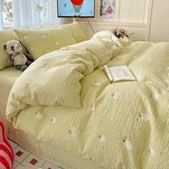 4Pcs PreCloud Linen | Set Đũi Xu Kem Style trẻ trung hiện đại | ID 4PCSPRECLOUD15