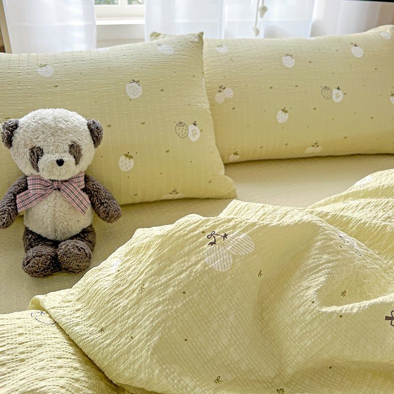 4Pcs PreCloud Linen | Set Đũi Xu Kem Style trẻ trung hiện đại | ID 4PCSPRECLOUD15