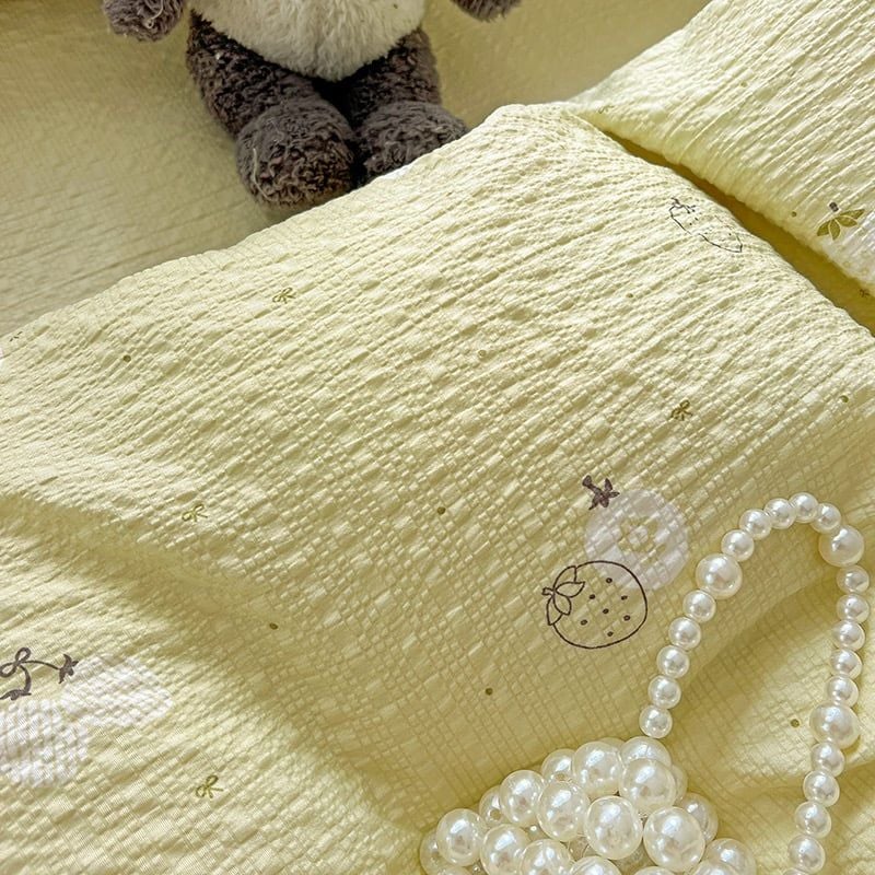 4Pcs PreCloud Linen | Set Đũi Xu Kem Style trẻ trung hiện đại | ID 4PCSPRECLOUD15