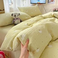 4Pcs PreCloud Linen | Set Đũi Xu Kem Style trẻ trung hiện đại | ID 4PCSPRECLOUD15