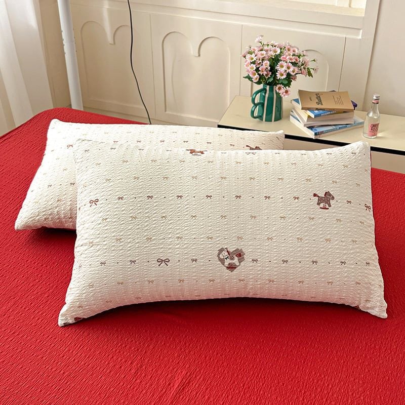 4Pcs PreCloud Linen | Set Đũi Xu Kem Style trẻ trung hiện đại | ID 4PCSPRECLOUD16