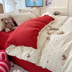 4Pcs PreCloud Linen | Set Đũi Xu Kem Style trẻ trung hiện đại | ID 4PCSPRECLOUD16