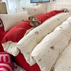 4Pcs PreCloud Linen | Set Đũi Xu Kem Style trẻ trung hiện đại | ID 4PCSPRECLOUD16