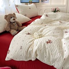 4Pcs PreCloud Linen | Set Đũi Xu Kem Style trẻ trung hiện đại | ID 4PCSPRECLOUD16