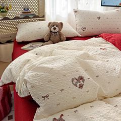 4Pcs PreCloud Linen | Set Đũi Xu Kem Style trẻ trung hiện đại | ID 4PCSPRECLOUD16