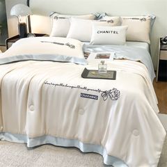 4Pcs Satin Babric | Charming With Love Standard Bedsets Summer Blanket | ID 4PCSSFARBRICCHARWLOVE012