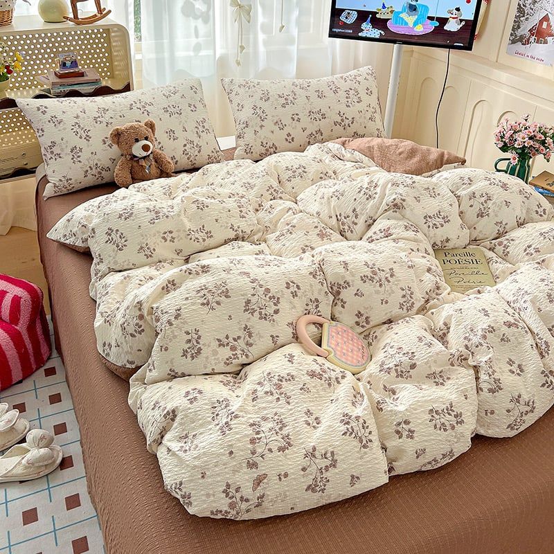 4Pcs PreCloud Linen | Set Đũi Xu Kem Style trẻ trung hiện đại | ID 4PCSPRECLOUD17
