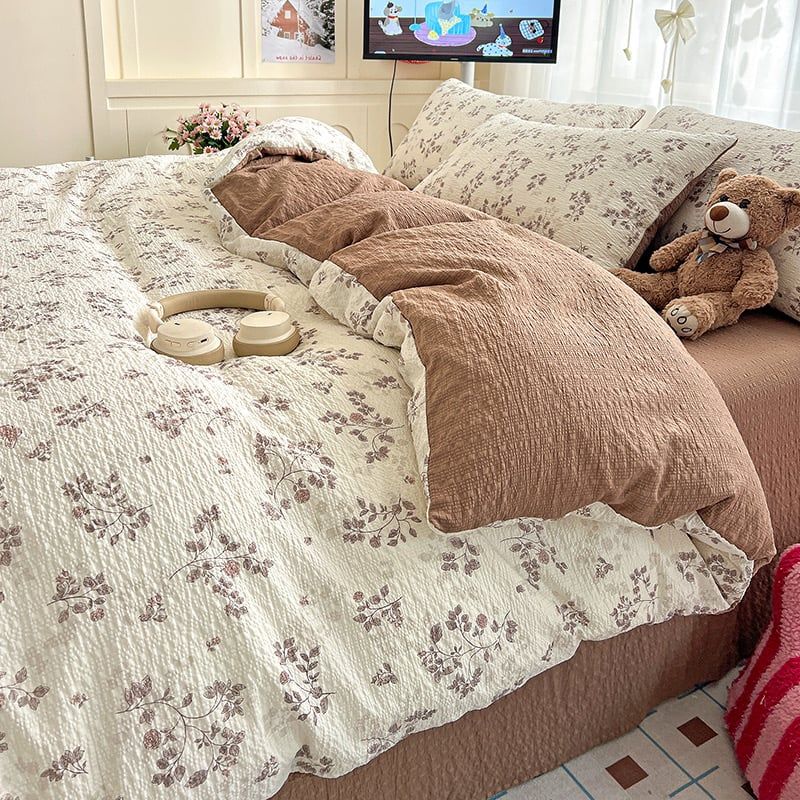 4Pcs PreCloud Linen | Set Đũi Xu Kem Style trẻ trung hiện đại | ID 4PCSPRECLOUD17