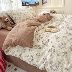 4Pcs PreCloud Linen | Set Đũi Xu Kem Style trẻ trung hiện đại | ID 4PCSPRECLOUD17