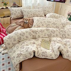 4Pcs PreCloud Linen | Set Đũi Xu Kem Style trẻ trung hiện đại | ID 4PCSPRECLOUD17