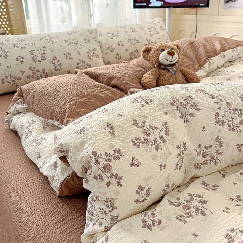4Pcs PreCloud Linen | Set Đũi Xu Kem Style trẻ trung hiện đại | ID 4PCSPRECLOUD17