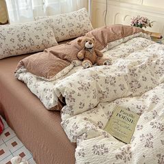 4Pcs PreCloud Linen | Set Đũi Xu Kem Style trẻ trung hiện đại | ID 4PCSPRECLOUD17