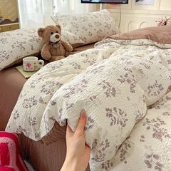 4Pcs PreCloud Linen | Set Đũi Xu Kem Style trẻ trung hiện đại | ID 4PCSPRECLOUD17