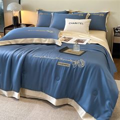 4Pcs Satin Babric | Charming With Love Standard Bedsets Summer Blanket | ID 4PCSSFARBRICCHARWLOVE011