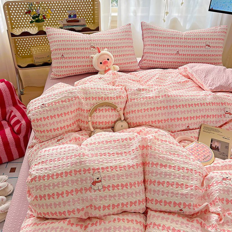 4Pcs PreCloud Linen | Set Đũi Xu Kem Style trẻ trung hiện đại | ID 4PCSPRECLOUD18