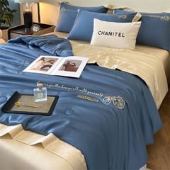 4Pcs Satin Babric | Charming With Love Standard Bedsets Summer Blanket | ID 4PCSSFARBRICCHARWLOVE011