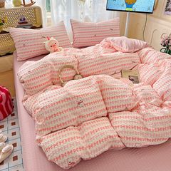 4Pcs PreCloud Linen | Set Đũi Xu Kem Style trẻ trung hiện đại | ID 4PCSPRECLOUD18