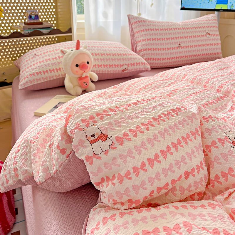 4Pcs PreCloud Linen | Set Đũi Xu Kem Style trẻ trung hiện đại | ID 4PCSPRECLOUD18