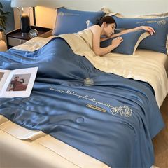 4Pcs Satin Babric | Charming With Love Standard Bedsets Summer Blanket | ID 4PCSSFARBRICCHARWLOVE011