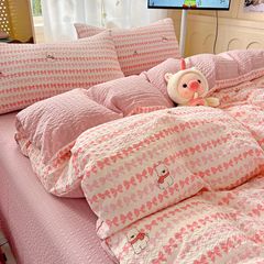 4Pcs PreCloud Linen | Set Đũi Xu Kem Style trẻ trung hiện đại | ID 4PCSPRECLOUD18