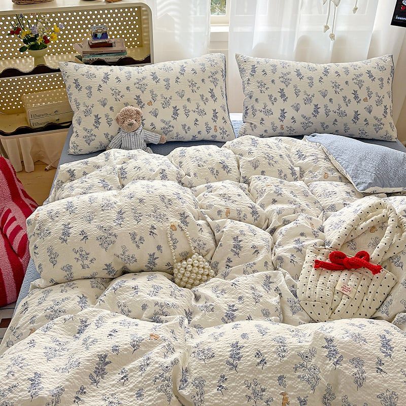 4Pcs PreCloud Linen | Set Đũi Xu Kem Style trẻ trung hiện đại | ID 4PCSPRECLOUD19