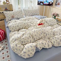 4Pcs PreCloud Linen | Set Đũi Xu Kem Style trẻ trung hiện đại | ID 4PCSPRECLOUD19