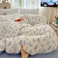4Pcs PreCloud Linen | Set Đũi Xu Kem Style trẻ trung hiện đại | ID 4PCSPRECLOUD19