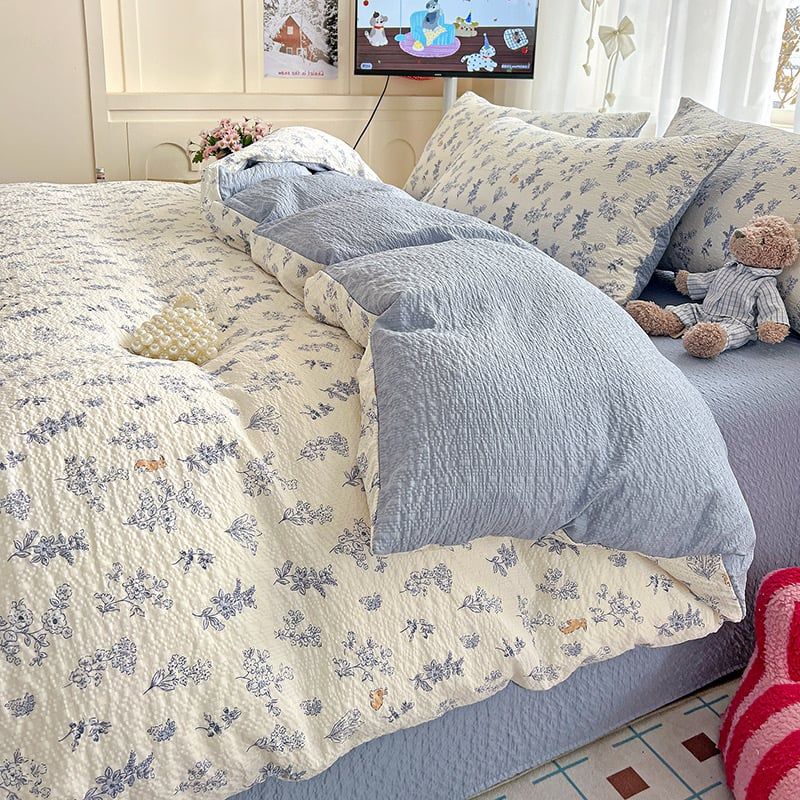 4Pcs PreCloud Linen | Set Đũi Xu Kem Style trẻ trung hiện đại | ID 4PCSPRECLOUD19
