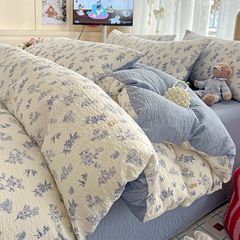 4Pcs PreCloud Linen | Set Đũi Xu Kem Style trẻ trung hiện đại | ID 4PCSPRECLOUD19