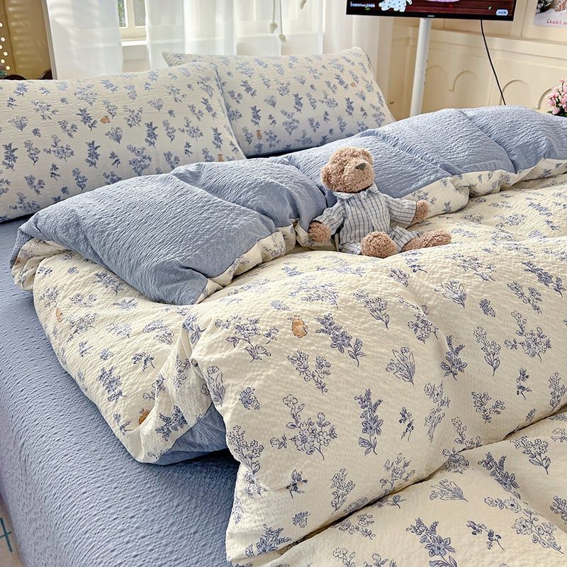 4Pcs PreCloud Linen | Set Đũi Xu Kem Style trẻ trung hiện đại | ID 4PCSPRECLOUD19
