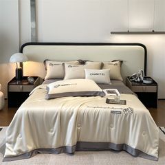 4Pcs Satin Babric | Charming With Love Standard Bedsets Summer Blanket | ID 4PCSSFARBRICCHARWLOVE09