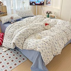 4Pcs PreCloud Linen | Set Đũi Xu Kem Style trẻ trung hiện đại | ID 4PCSPRECLOUD19
