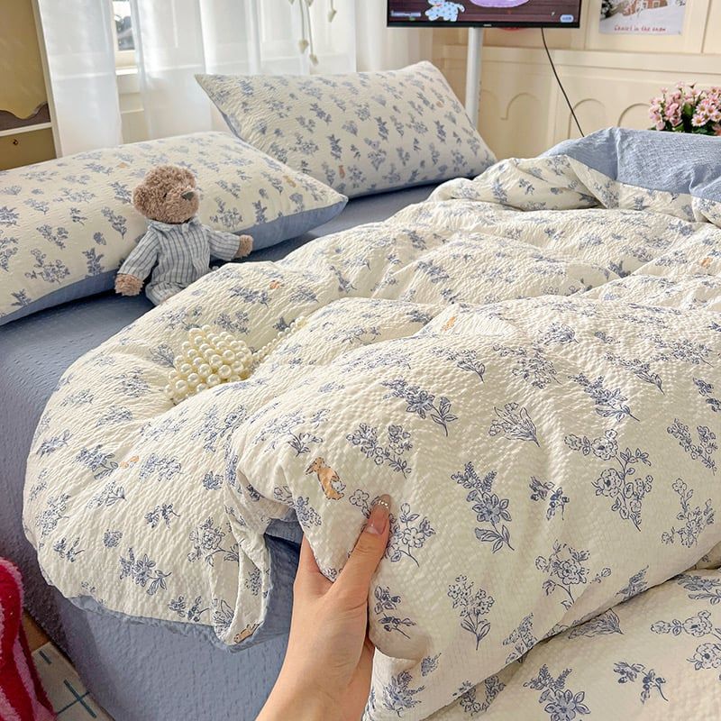 4Pcs PreCloud Linen | Set Đũi Xu Kem Style trẻ trung hiện đại | ID 4PCSPRECLOUD19