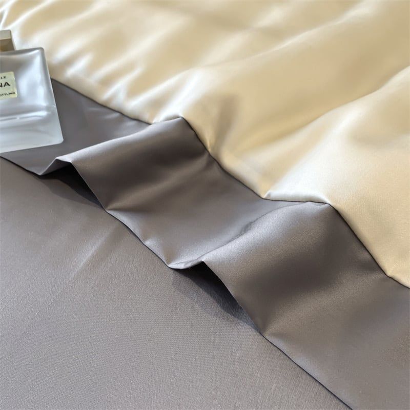 4Pcs Satin Babric | Charming With Love Standard Bedsets Summer Blanket | ID 4PCSSFARBRICCHARWLOVE09